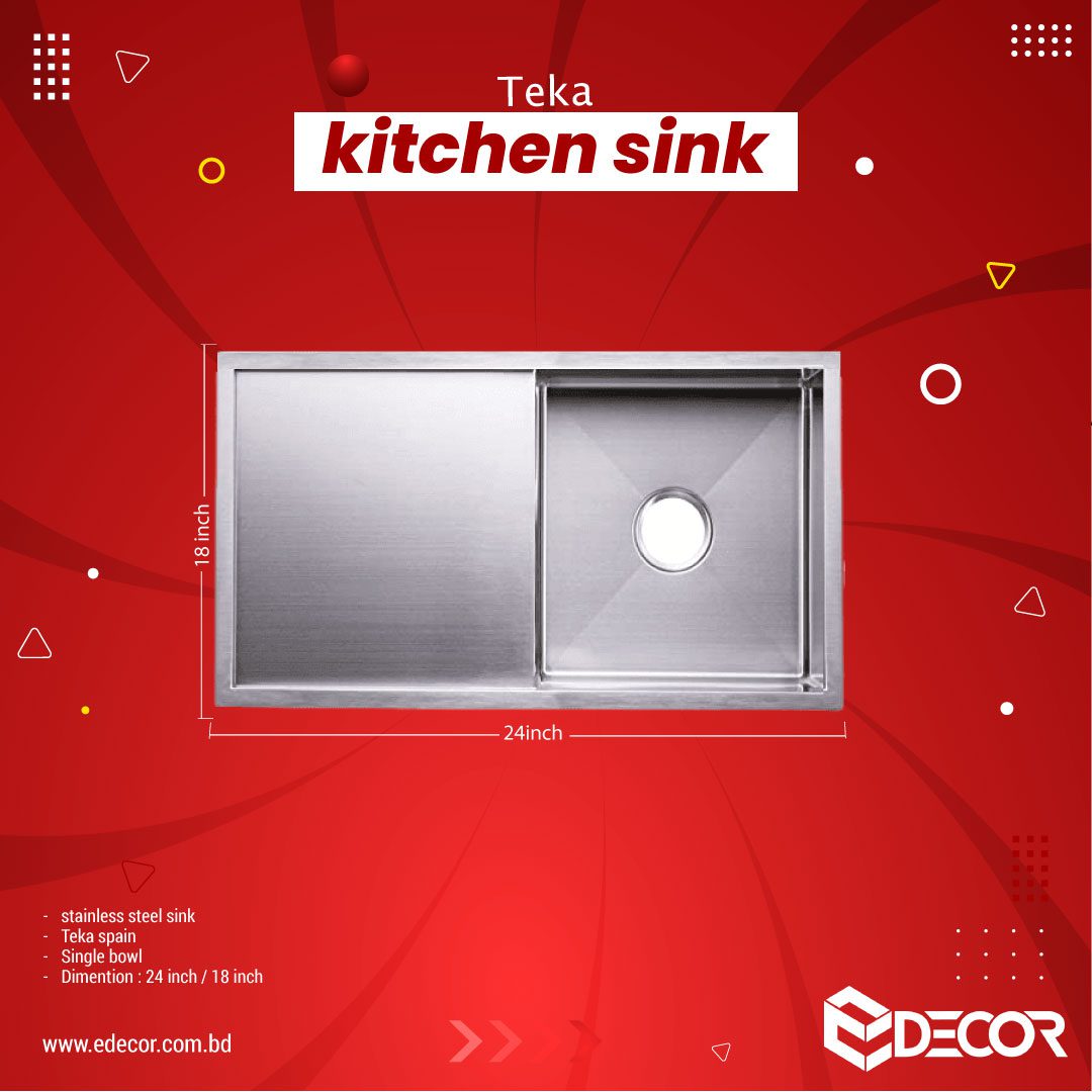 Kitchen Teka Spain Sink With High Quality Stainless Steel Silver   Teka Spain Single Bowl 5987 